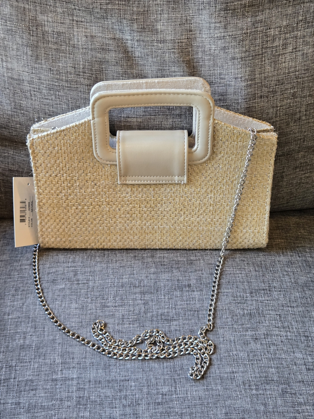 D'margeaux Clutch Bag With Silver Chain Strap
